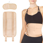 Reusable Castor Oil Pack Waist Belt & Neck Wrap Set