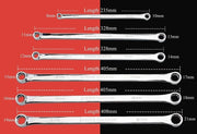 6pc Extra Long Double Ring Spanner Wrench Set Metric 8-21mm Aviation Box End Cr-V