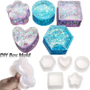 5pcs Resin Moulds Silicone Jewellery Box Resin Molds
