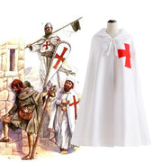Medieval Warrior Knight Hoodie Costume Cape XL