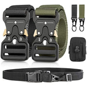 2 Pack Tactical Belts Military Waist Bag Utility Pouch Combo