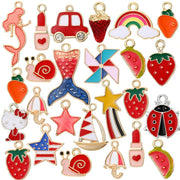 30pcs Craft Supplies Small Colorful Charms Pendants