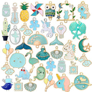 30pcs Craft Supplies Small Colorful Charms Pendants