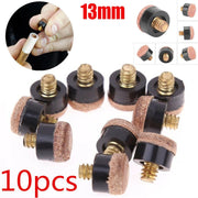 10pcs Screw On Pool Cue Tips Billiard Snooker Cue