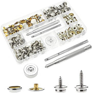 150 Sets Metal Snap Fasteners + Fixing Tools Set