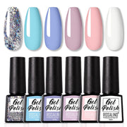 Gel Nail Polish 6 Bottle Pack