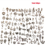 Bulk Lots Jewellery Making Small Antique Silver Charms 100pcs