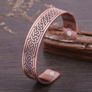 Copper Viking Cuff Bracelet Celtic Knot Magnetic Healthcare