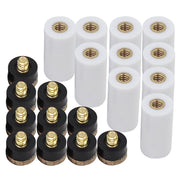 12mm Hard Brown Cue Tips Billiard Snooker Screw On Stick Ferrules