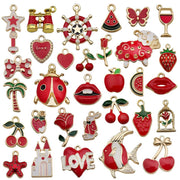 31pcs Craft Supplies Small Colorful Charms Pendants