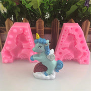Silicone Moulds 3D Unicorn Candle Cake Molds