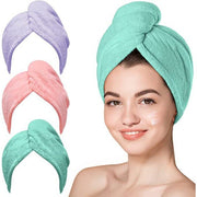 3pcs Hair Drying Wrap Quick Dry Turban Hair Dryer Towel