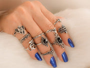 Boho Ring Set 10 pcs