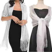 Evening Dress Wrap Metalic Shawl Scarf
