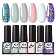 Gel Nail Polish 6 Bottle Pack