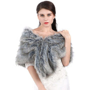 Fur Cape Jacket Shawl Wrap Shrug Womens Clothing Size 14