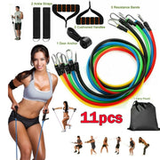 11pcs Fitness Pull Rope Resistance Bands Body Fitness Equipment
