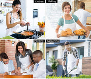 Bib Apron Waterdrop Resistant 2 Pockets Cooking Kitchen Aprons