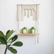 Macrame Plant Hanger Shelf Wall Hanging