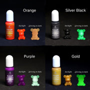 4 x Glowing In Dark Epoxy Resin Coloring Dye Colorant Pigment