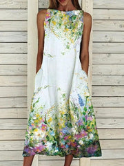 Floral Midi Dress Boho Summer Dresses Size 20