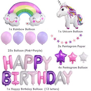 Unicorn Party Balloons Package Birthday Party Decoration