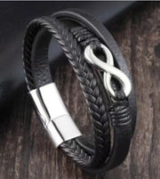 Leather Infinity Bracelet