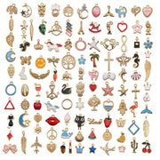 110pcs Craft Supplies Small Colorful Charms Pendants