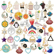30pcs Craft Supplies Small Colorful Charms Pendants