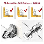 Cupboard Door Cabinet Hinges 90 Degree No-drilling Hole