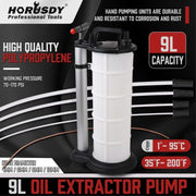 HORUSDY 9L Manual Oil Extractor Pump Fluid Vacuum Transfer Suction Car Boat
