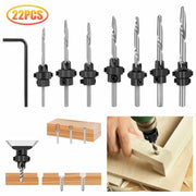 Countersink Drill Bit Set with Stop Collars & Wrench