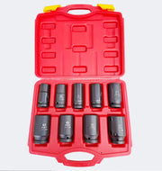 9pcs 1/2" Deep Impact Socket Set Axle Hub Nut Sockets 6-Point Metric