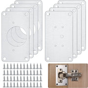 Cabinet Door Hinge Repair Plates with Screws