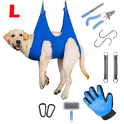 Pet Grooming Hammock Brush Nail Clippers Set