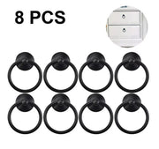 8pcs Vintage Cabinet Ring Knobs Antique Drawer Pulls Handle