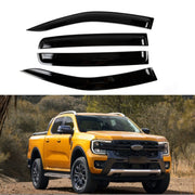 Window Visor Weather Shields for Ford Ranger 2012-2018 T6 T7 Rain Guards 4pc