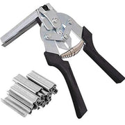 Hog Ring Pliers Kit with 600pcs of Galvanized Steel Hog Rings