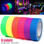 Neon Cloth Gaffer Tape Fluorescent Blacklight Glow in The Dark