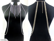 Sexy Silver Multi Chain Body Necklace