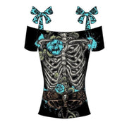 Off Shoulder Short Sleeve T Shirt Top Womens Clothing Size 22
