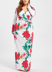 Floral Plunge Holiday Maxi Long Party Dress Womens Clothing Size 20