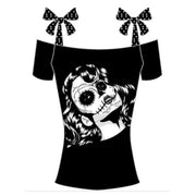 Off Shoulder Short Sleeve T Shirt Top Womens Clothing Size 20