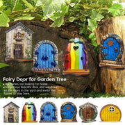 Miniature Elf Fairy Door Tree Garden Sculpture