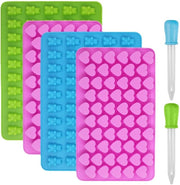 4pcs Silicone Moulds Gummy Bear Heart Candy Molds