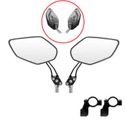 2x Bike Rearview Mirrors 360° Adjustable Handlebar Mirror Set Bicycle Cycling