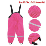 Kids Waterproof Overalls Pants