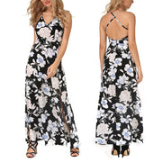 Open gallery Black Blossom Charm Floral Boutique Maxi Long Party Dress Sz8-10 J0