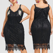 Embroidered Full Lace Crochet Party Dress Womens Clothing Size 22
