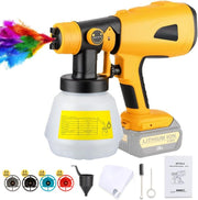 Cordless Paint Sprayer Airless HVLP Spray Gun for DeWalt 18V 20V Battery 1000ML